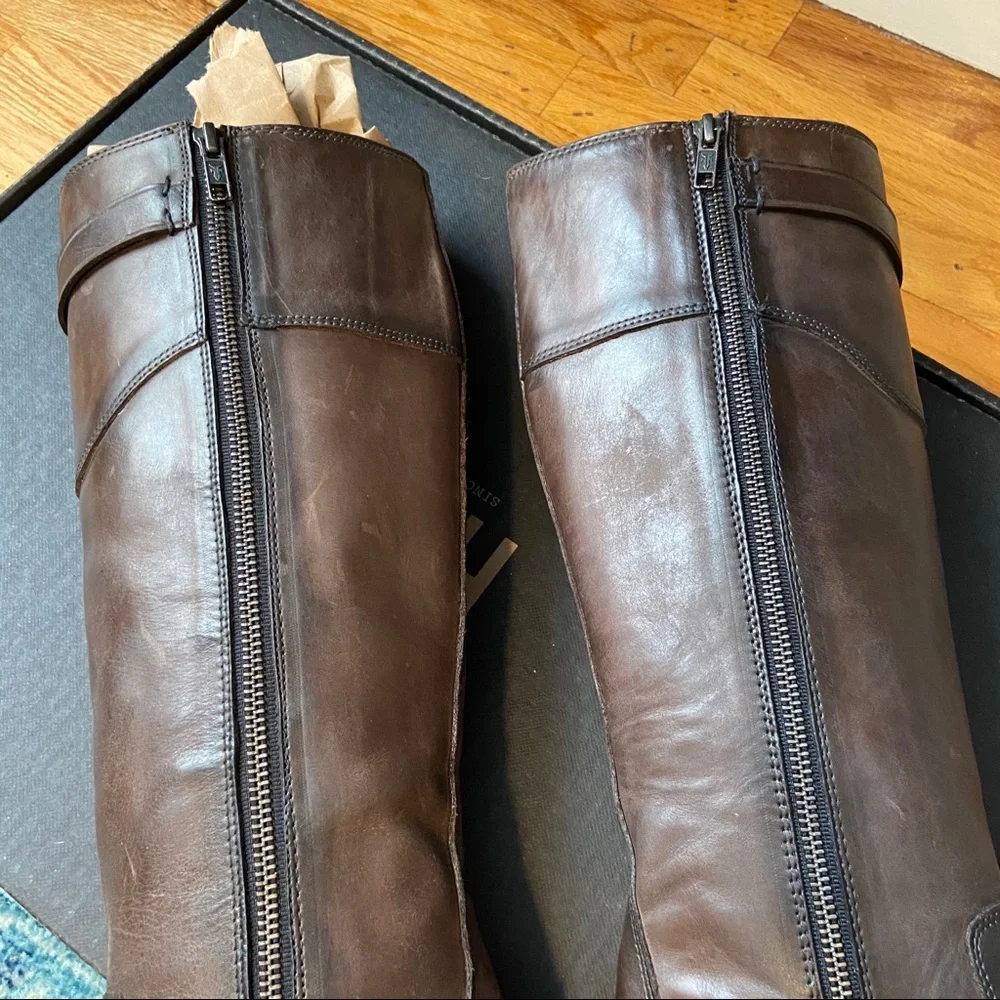 Frye Molly Button Tall Riding Boots - Picture 4 of 8